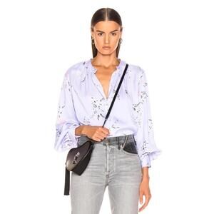 EQUIPMENT Women’s Silk Blend Causette Top in Lavender Multi-Size Large